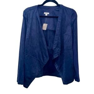 NWT J. Jill Blue Blazer with Waterfall Front size Small.